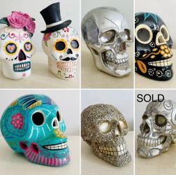 Lot of Skulls Halloween Decor Day of the Dead