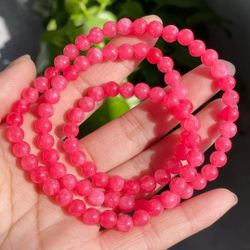 6.2mm Natural Argentina Rose Rhodochrosite Necklace 