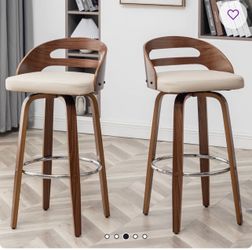 Set of two bar counter stools , adjustable height, new- open box