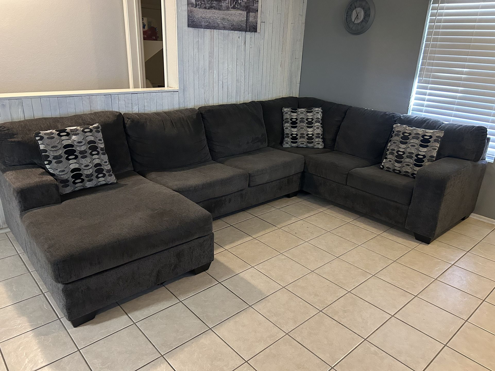 Charcoal Gray Sectional Couch