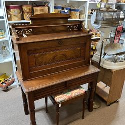 Antique Eastlake Drop Front Desk