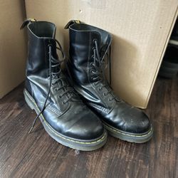 Smooth Leather Mid Calf Doc Martens Size 10