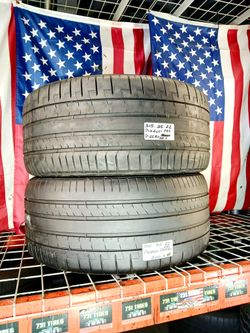 ✔️ Set of 2 Used Tires 315/35ZR22 PIRELLI PZERO PZ4 MAX PERFORMANCE 315 35 22