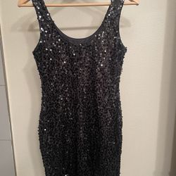 Black Sequin Dress