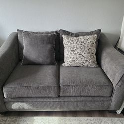 Grey Chenille Loveseat