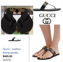 GUCCI GG Sandal brand NEW Duster bag included. 39 1/2 (8.5)