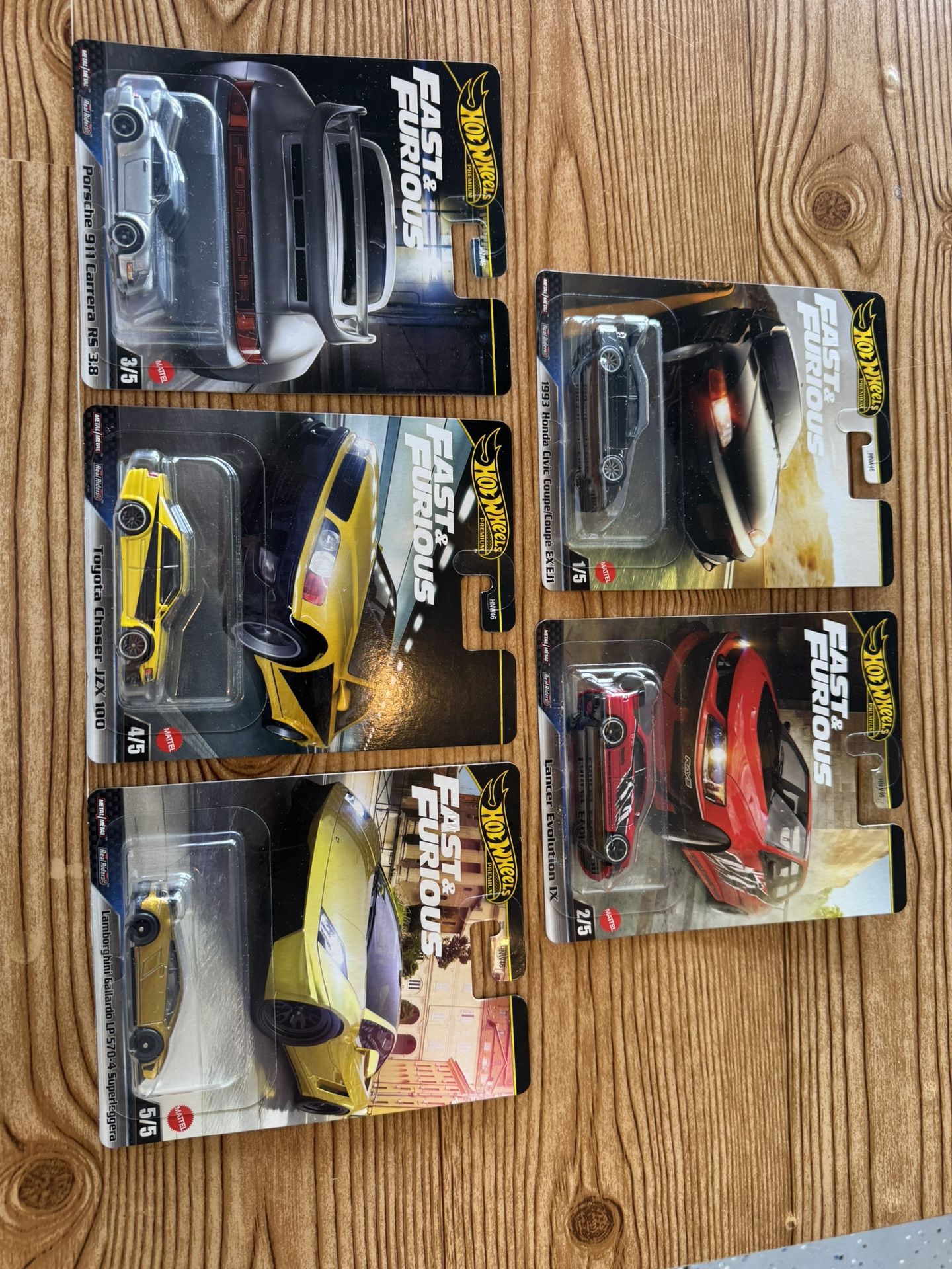 Hot Wheels Premium Fast & Furious Set Of 5