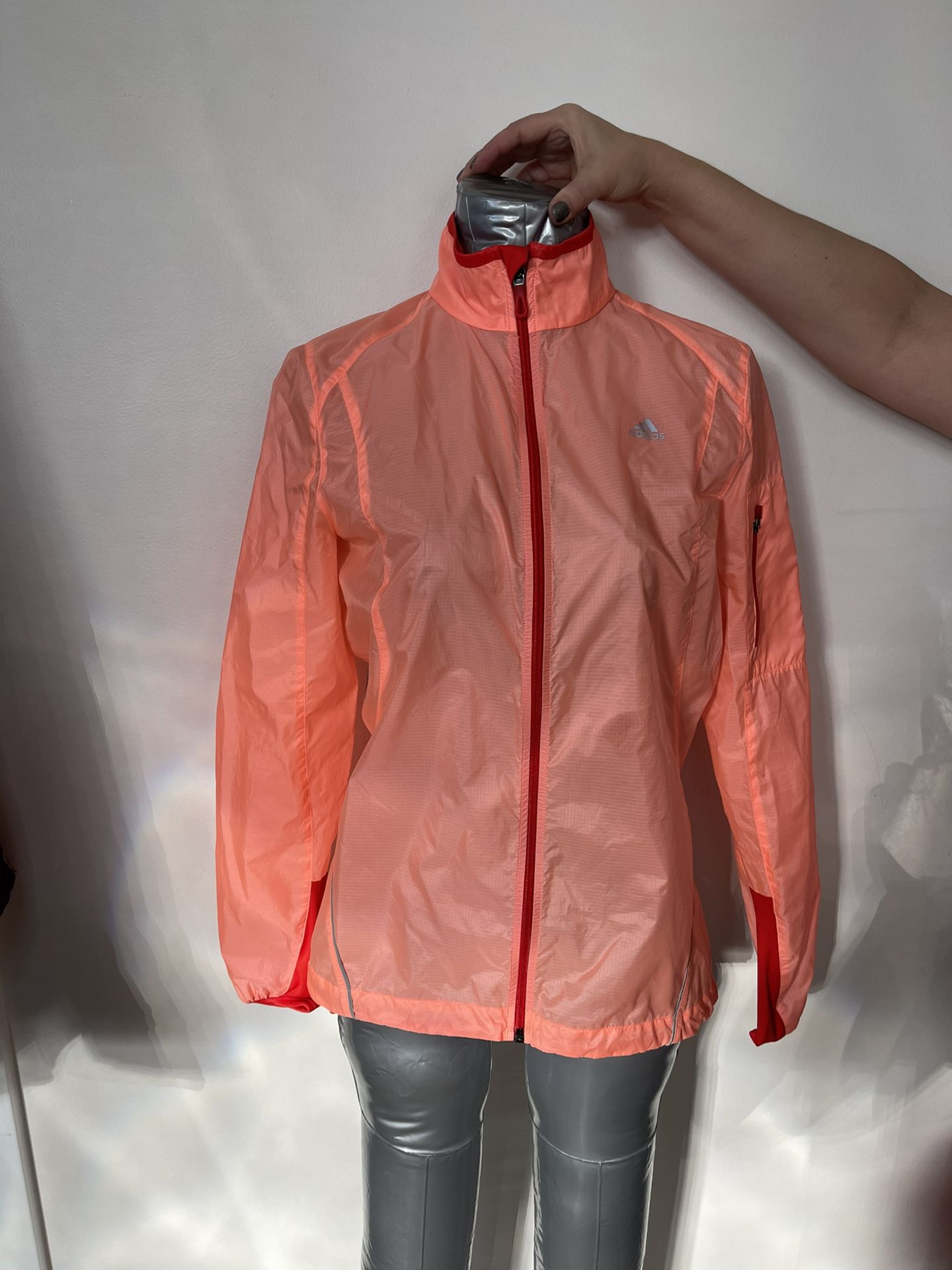 Women’s Adidas Full Zipped Jacket Wind Breaker Waterproof Size S