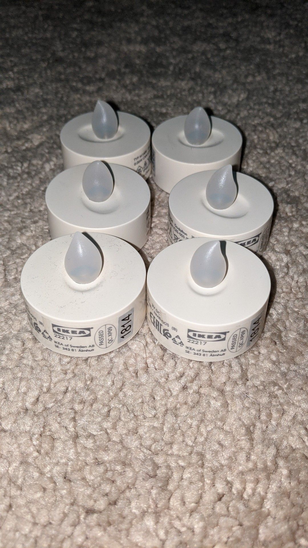 6 ikea GODAFTON led candles & 12 generic led candles
