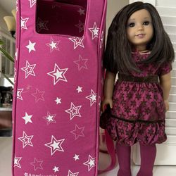 American Girl Doll And Storage Case