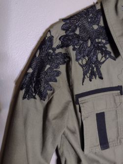 Olive green utility jacket