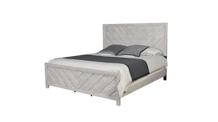 Denver King Bed Rustic Natural