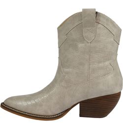 ARIDER ARiderGirl Dolce Women's Rounded Toe Bootie Western Boot, Light Grey, 7.5