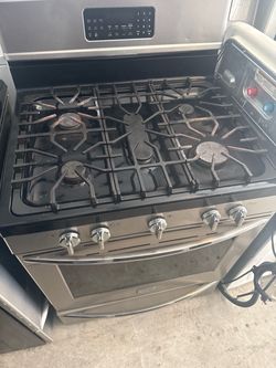 Frigidaire gallery stainless steel 5 burner gas stove oven