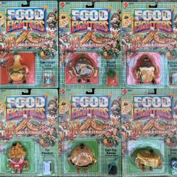 EXTREMELY RARE - 1988 VINTAGE - MATTEL - FOOD FIGHTERS - UNOPENED FULL SET LOT OF 10