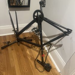 Black and Gold Bike Frame