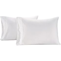 Pillowcases, King Size, 2 Pillow Cases, Premium 450 Thread Count Sateen, Soft & Breathable White Pillow Covers 