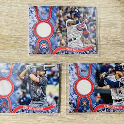 Topps Jersey Relic Lot 3- Javier Baez, Paul Goldshmidt, & George Springer