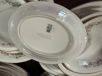Antique Paul Müller Selb Bavaria China Set (38 Pieces) – Pink Roses & Gold Trim