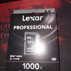 Lexar 64GB Professional 1000x UHS-II SDXC Memory Card