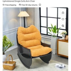 Rocking Chair, Velvet Nursery Glider 