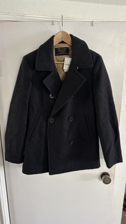 J.Crew Bayswater Peacoat Men’s XS Black Wool Thinsulate – New With Tags
