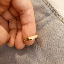 14k silver plate gold ring