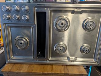 KitchenAid 36” 5-Burner Gas Downdraft Cooktop – Stainless Steel