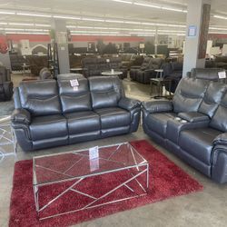 Double Reclining Sofa And Love Seat Combo On Sale !