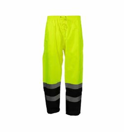 LBPP-CE ANSI/ISEA 107-2015 Class E Lime/Black Waterproof Rain Draw Strings Pants - Large