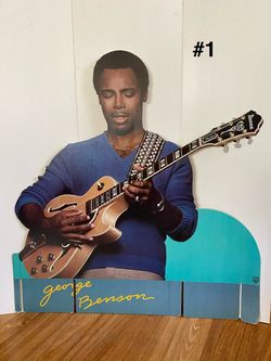 Rare 1980 George Benson Promo Cardboard Cutout Display Electric Guitar