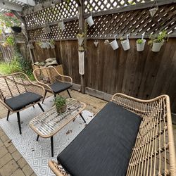 Patio Furniture - Two Chairs, Loveseat and Table