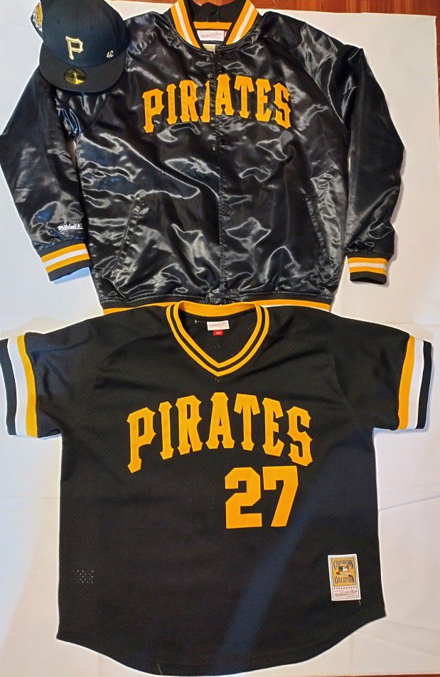 Pittsburgh Pirates Satin Jacket And Jersey Xl Hat Set 