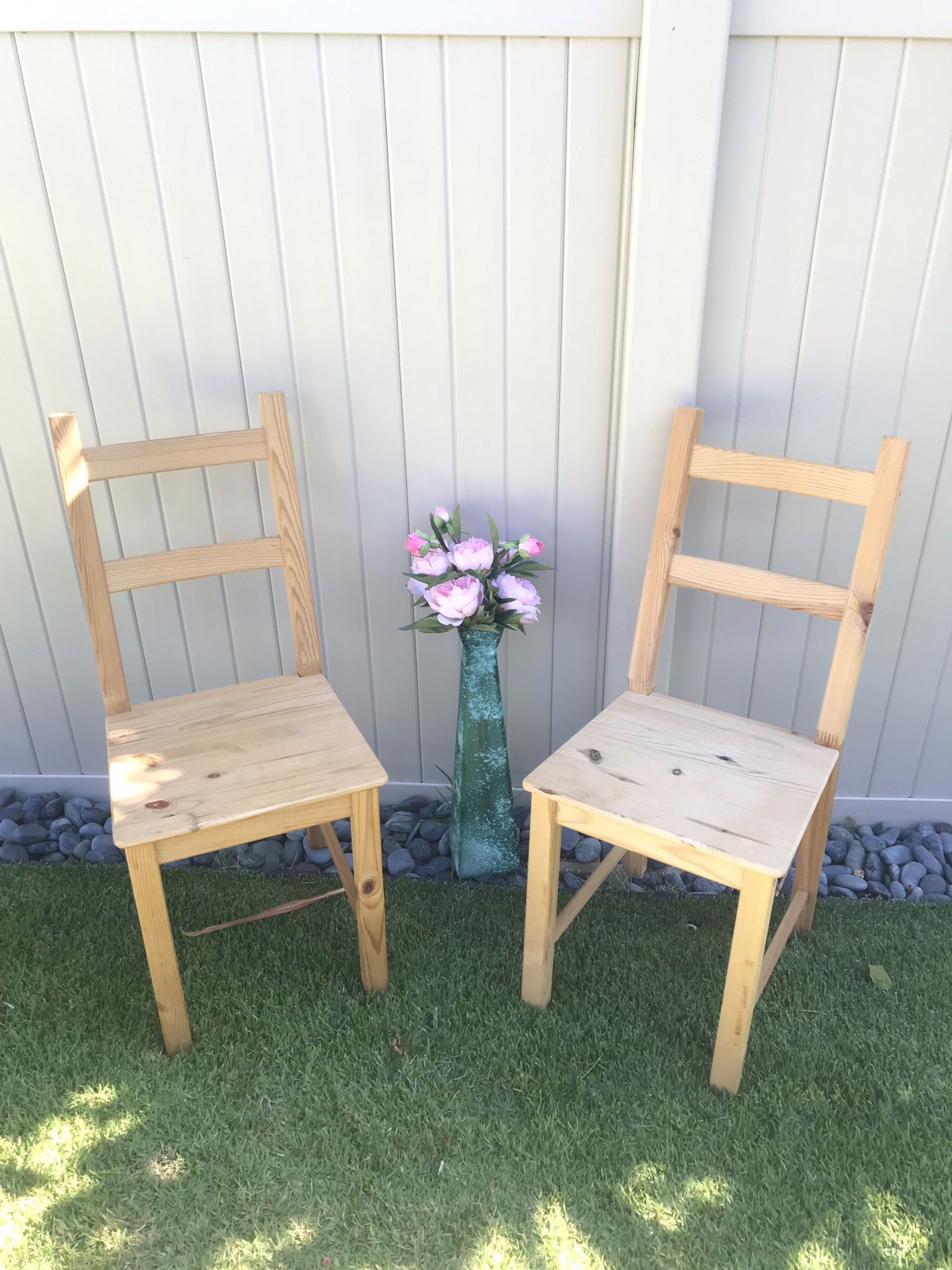 IKEA Wood Chairs (2),  New, Unfinished Blank Canvas . Use As Is Or Paint.  
