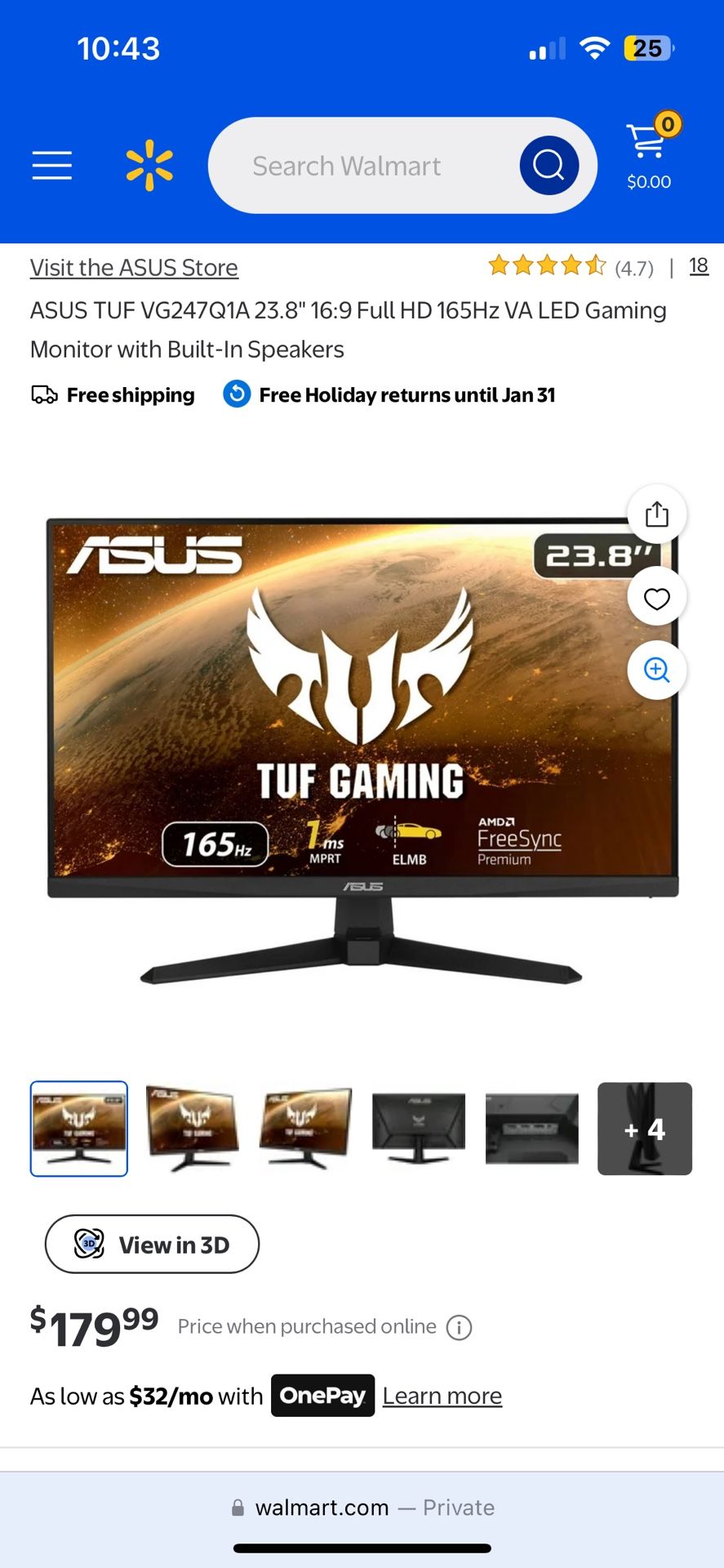 Asus gaming monitor 165 hz