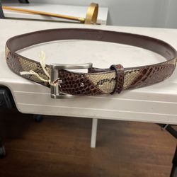 Real Snake Leather Belt Size 38