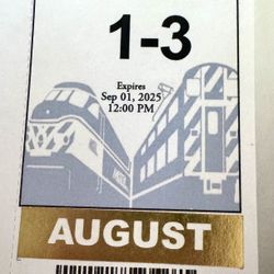 Metra Monthly August Pass