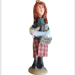 Antique Vintage Woman Holding Sign - Antiques for Sale