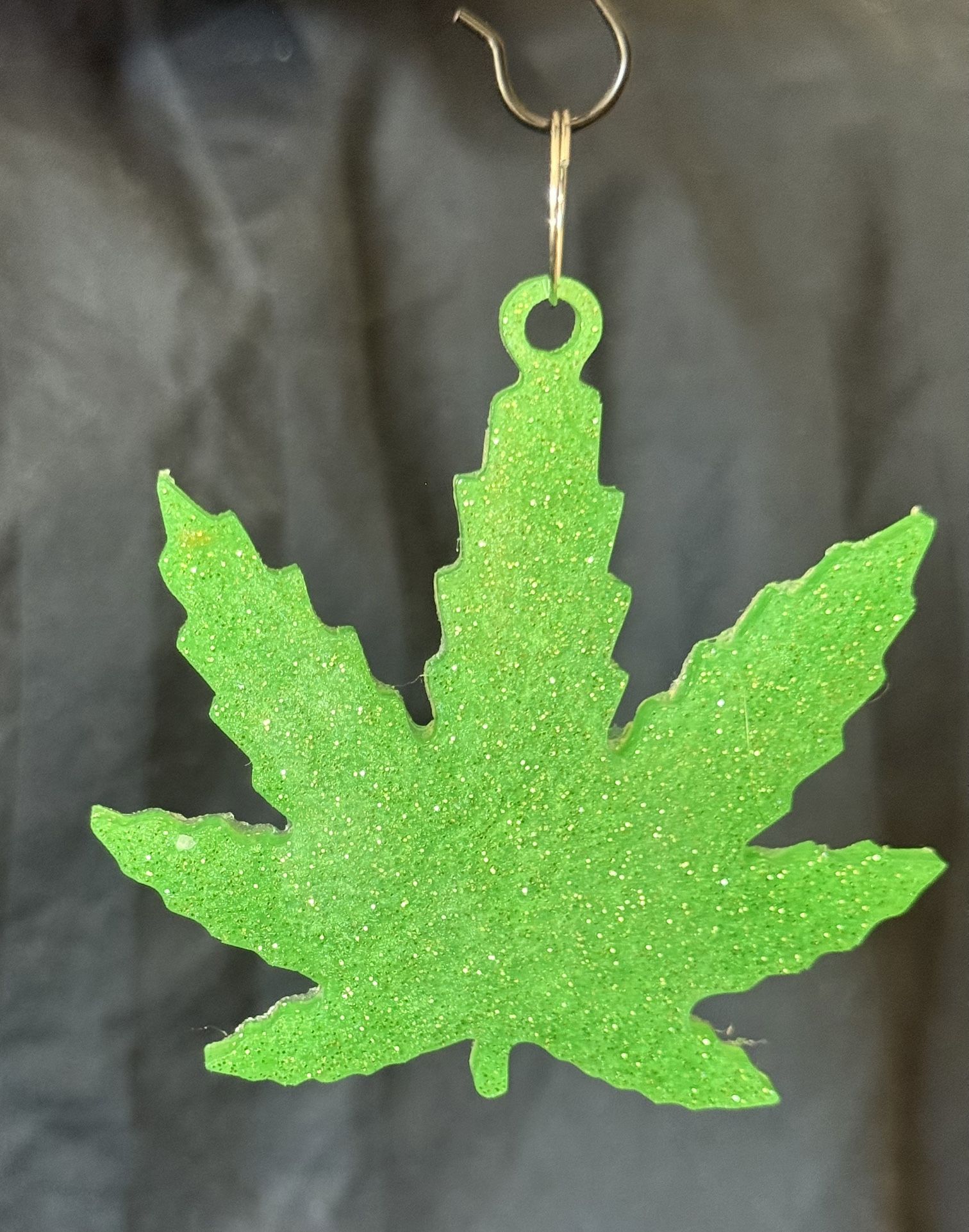 Marijuana Leaf Keychain