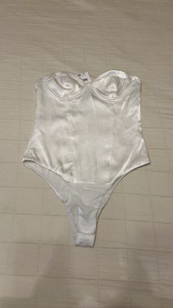 Zara Satin Effect Corset Bodysuit