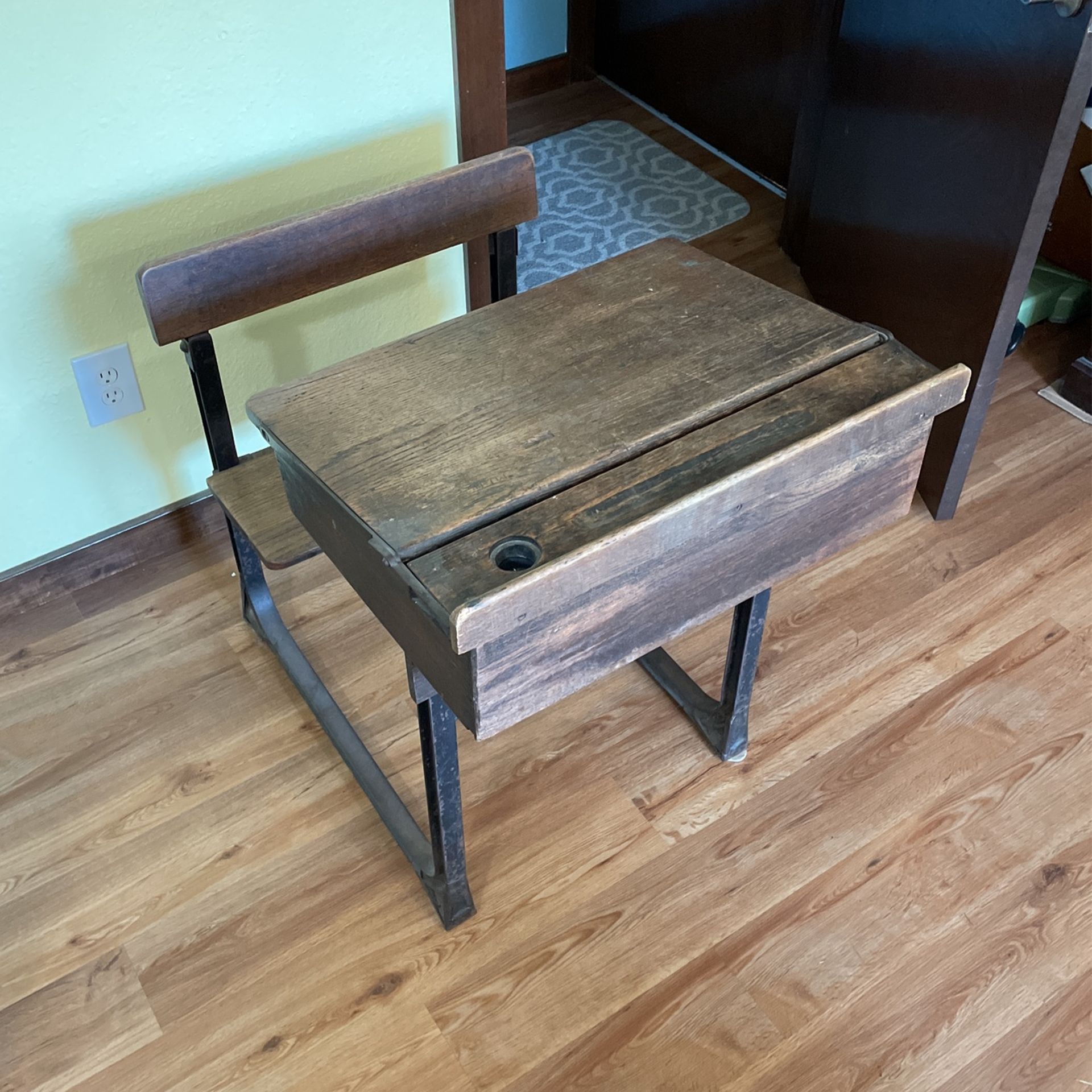 Vintage Antique Stand Alone School Desk