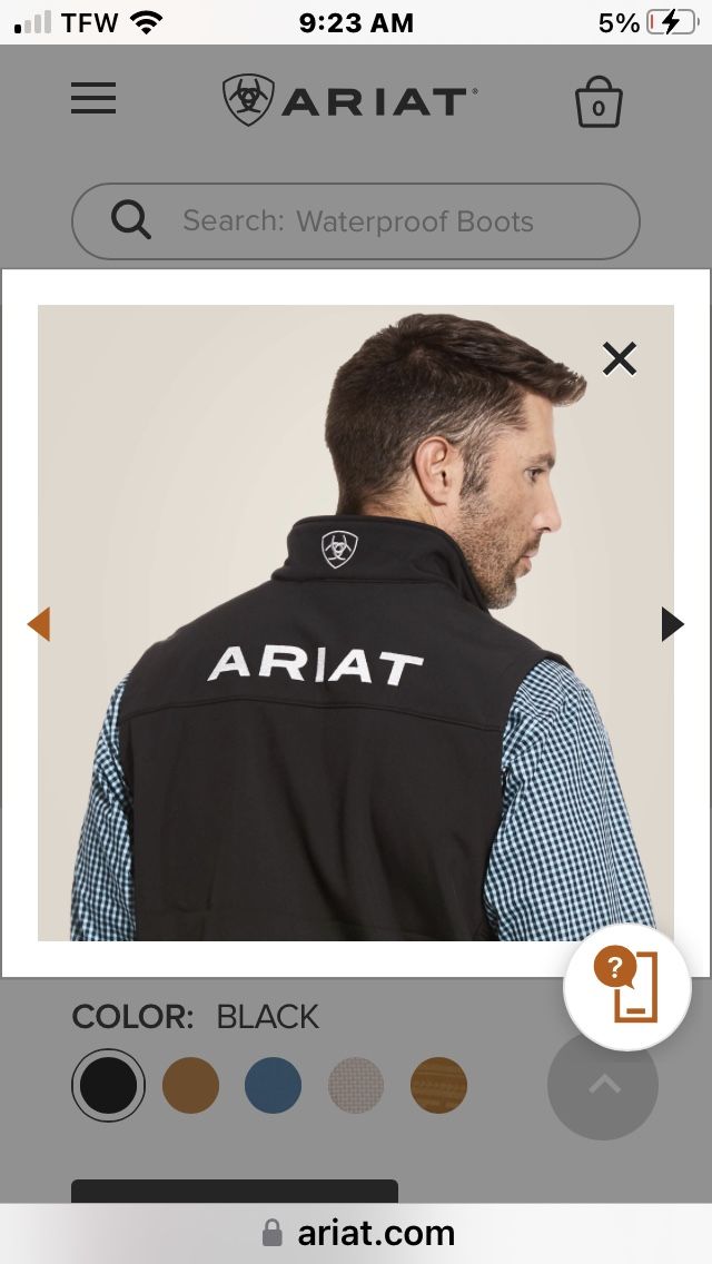 Men’s Ariat vest 