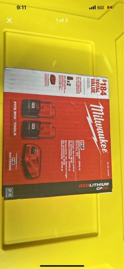 Milwaukee tools M12 12V Lithium-Ion Compact 2.0 Ah Battery Pack (2-Pack) Starter Kit with Charger
