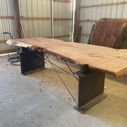 Roughed In Redwood Live Edge Dining Table! 