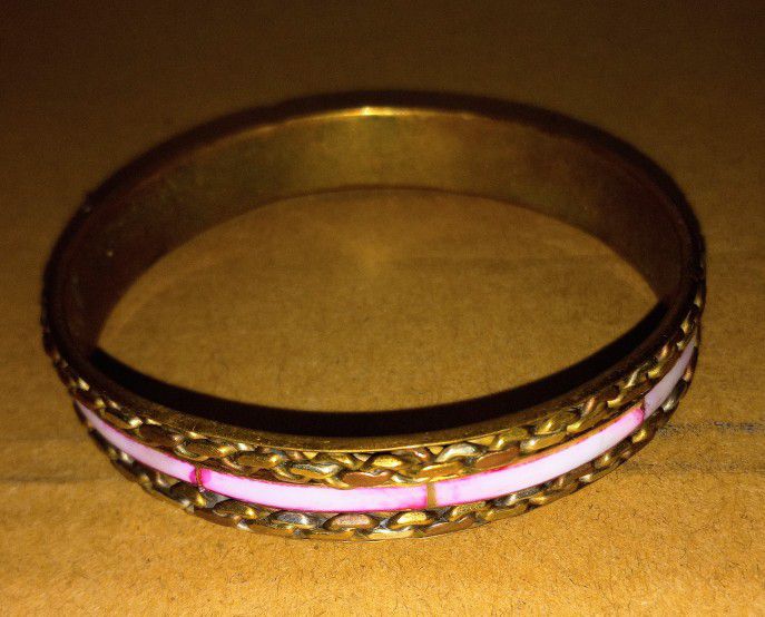 Brass With Mother Of Pearl Inlay Bangle