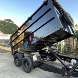 8x12x4 Smooth Finish Dump Trailer 