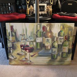 Wine Room-Wine Bottles-Dining-Canvas Print-Artwork-Picture-Hand Stretched!