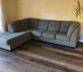 Gray Fabric Sectional Sofa with Chaise