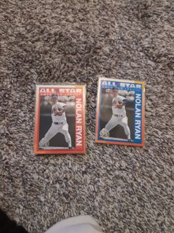 2025 Topps Series 2 NOLAN RYAN (2 Cards) 1980 ALL-STAR BLUE & RED BORDER RANGERS