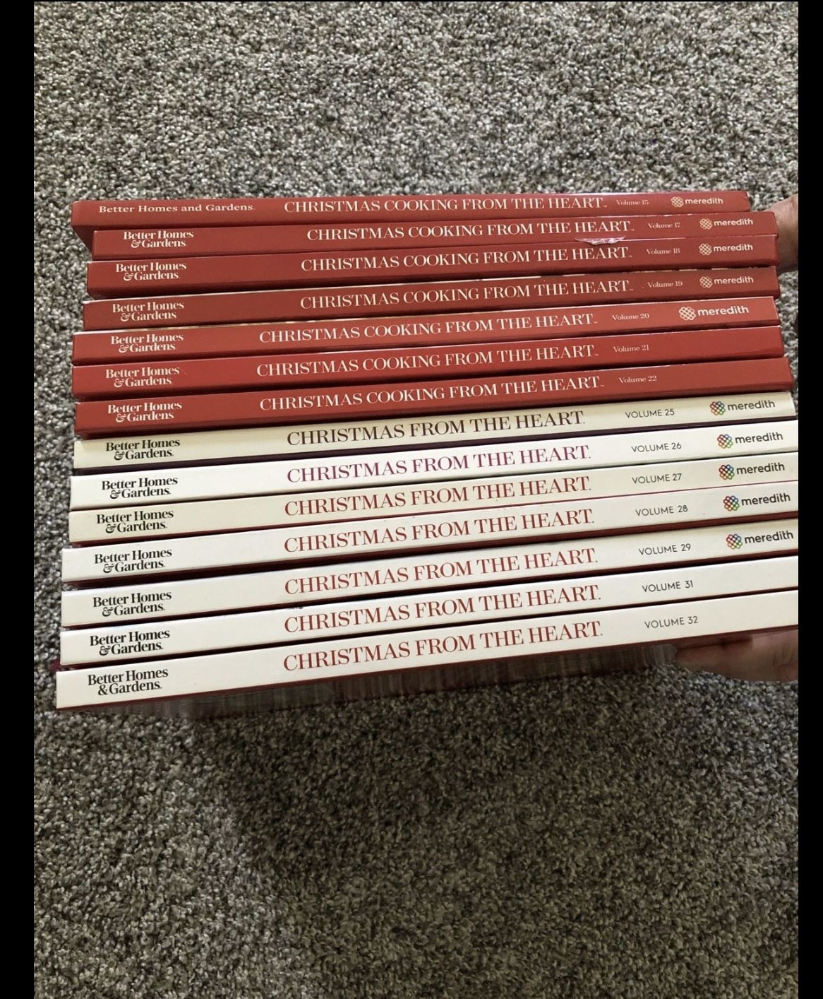 Better Homes And Gardens: Lot Of 14 Christmas From The Heart, Hardcover - volumes 13, 17, 18, 19, 20, 21, 22, 25, 26, 27, 28, 29, 31, 32